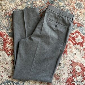 Croft Barrow Mens Pants sz 38 x 34 Classic Fit Easy Care Flat Front Stretch Grey